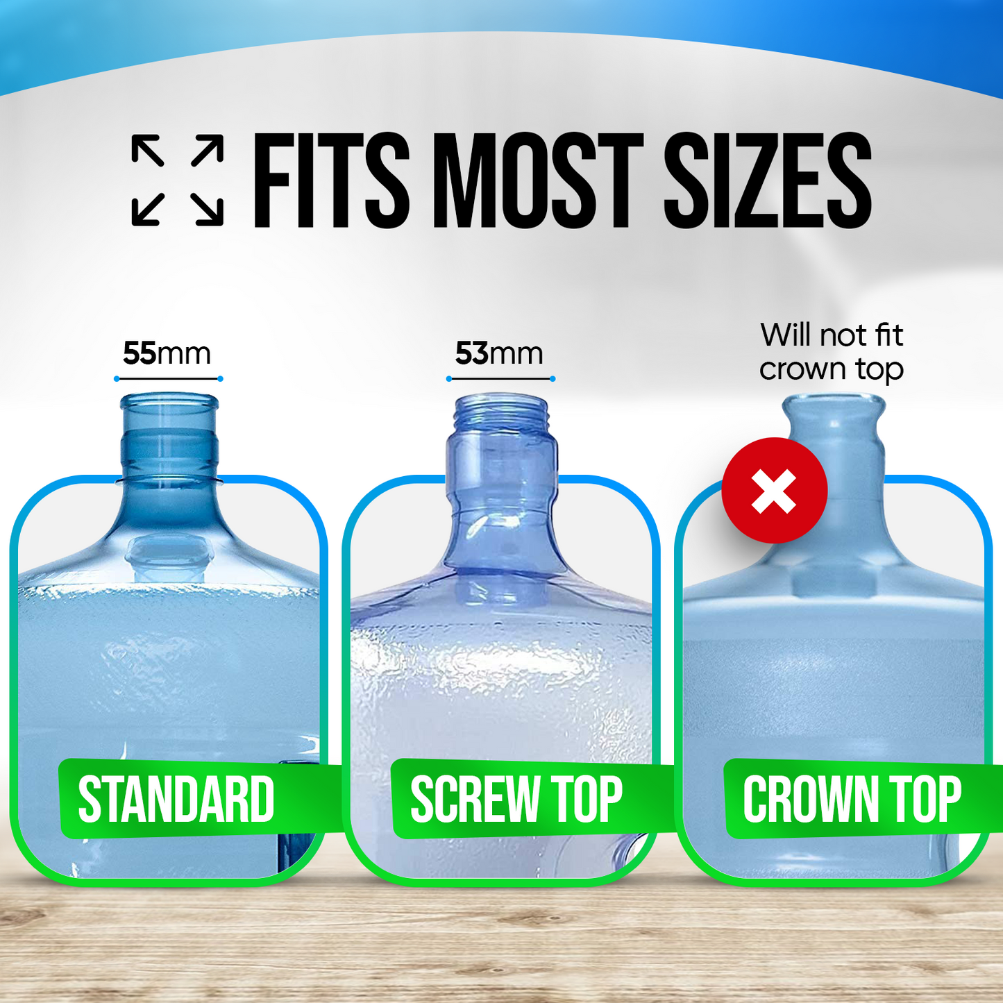 The Jug Plug 2 - for Top Loading Water Dispensers - Pack of 3