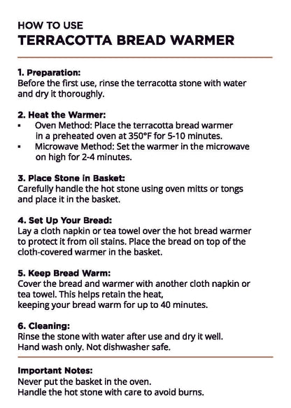 Bread Warmer & Basket - Pumpkin Oval