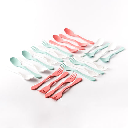 KNORK Eco 24 Pack Bamboo Flatware Set