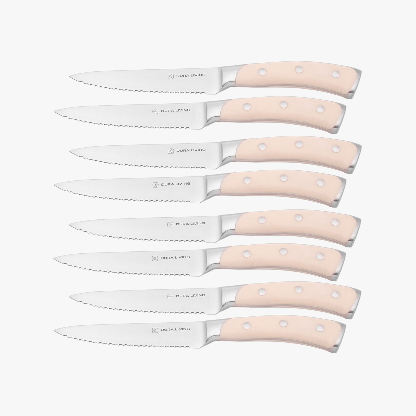 Elite Set of 8 Steak Knives - Cream